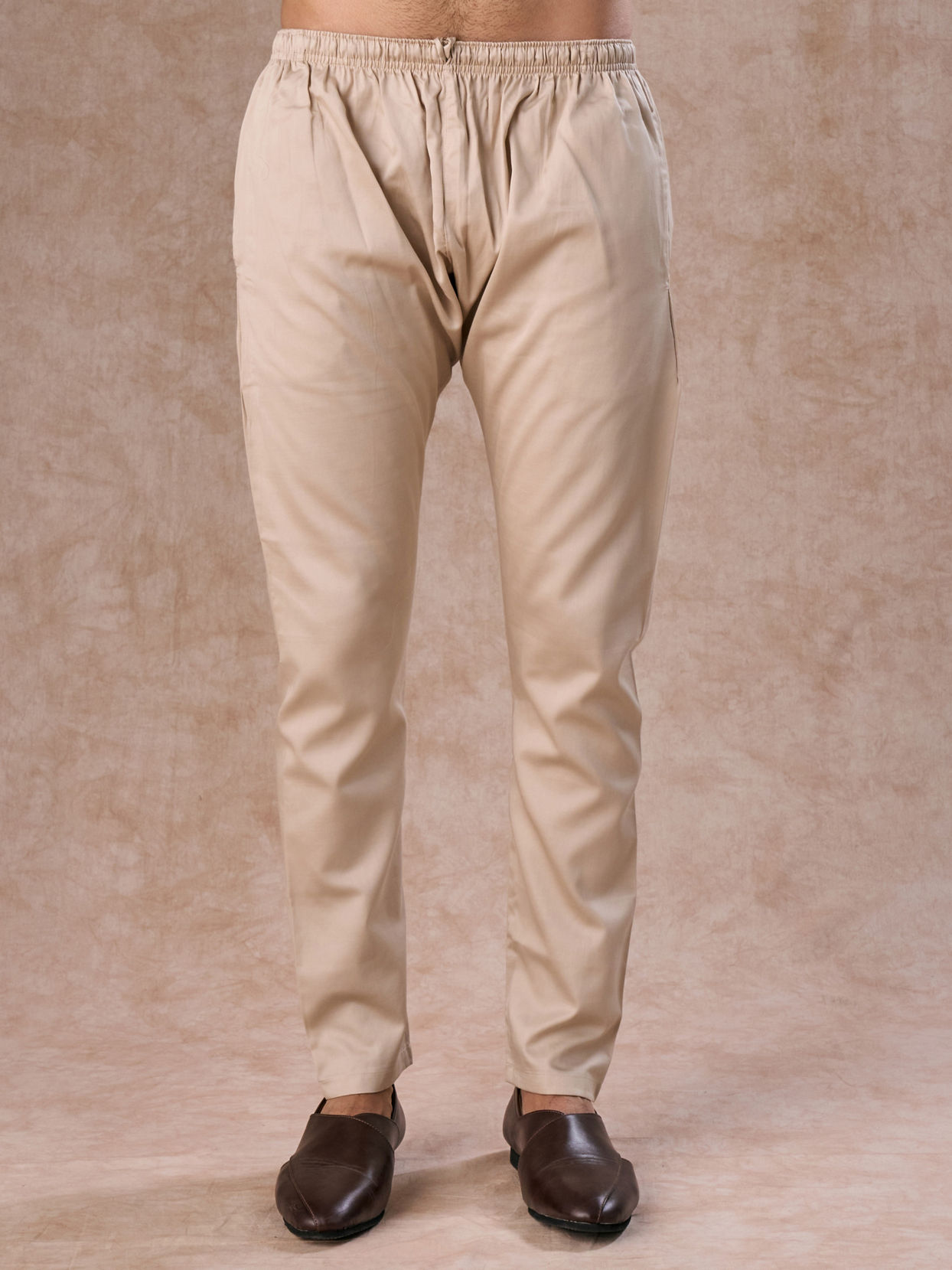 Manyavar Men Timeless Beige Brocade Kurta Pajama