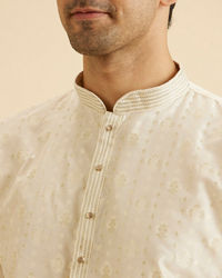 Manyavar Men Cream Elegance Kurta Pajama