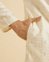 Manyavar Men Cream Elegance Kurta Pajama