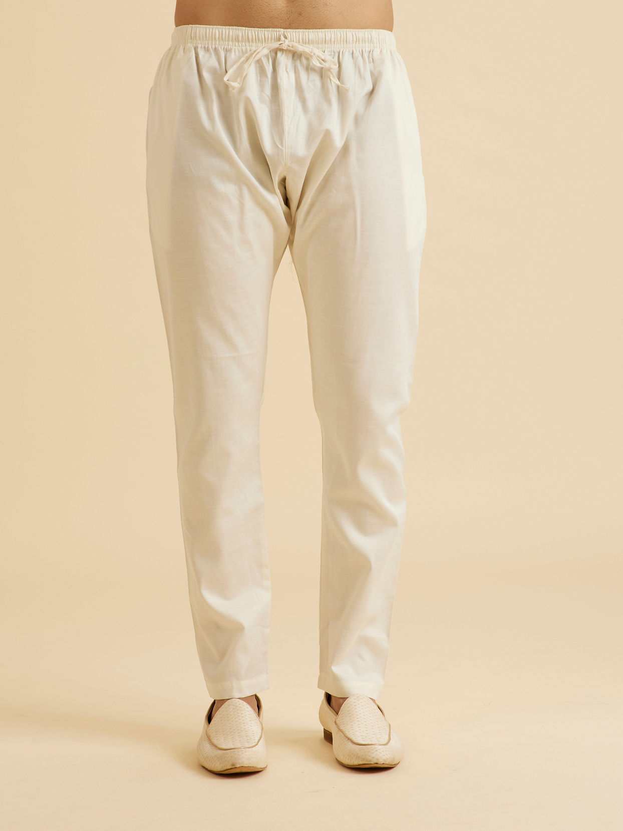 Manyavar Men Cream Elegance Kurta Pajama