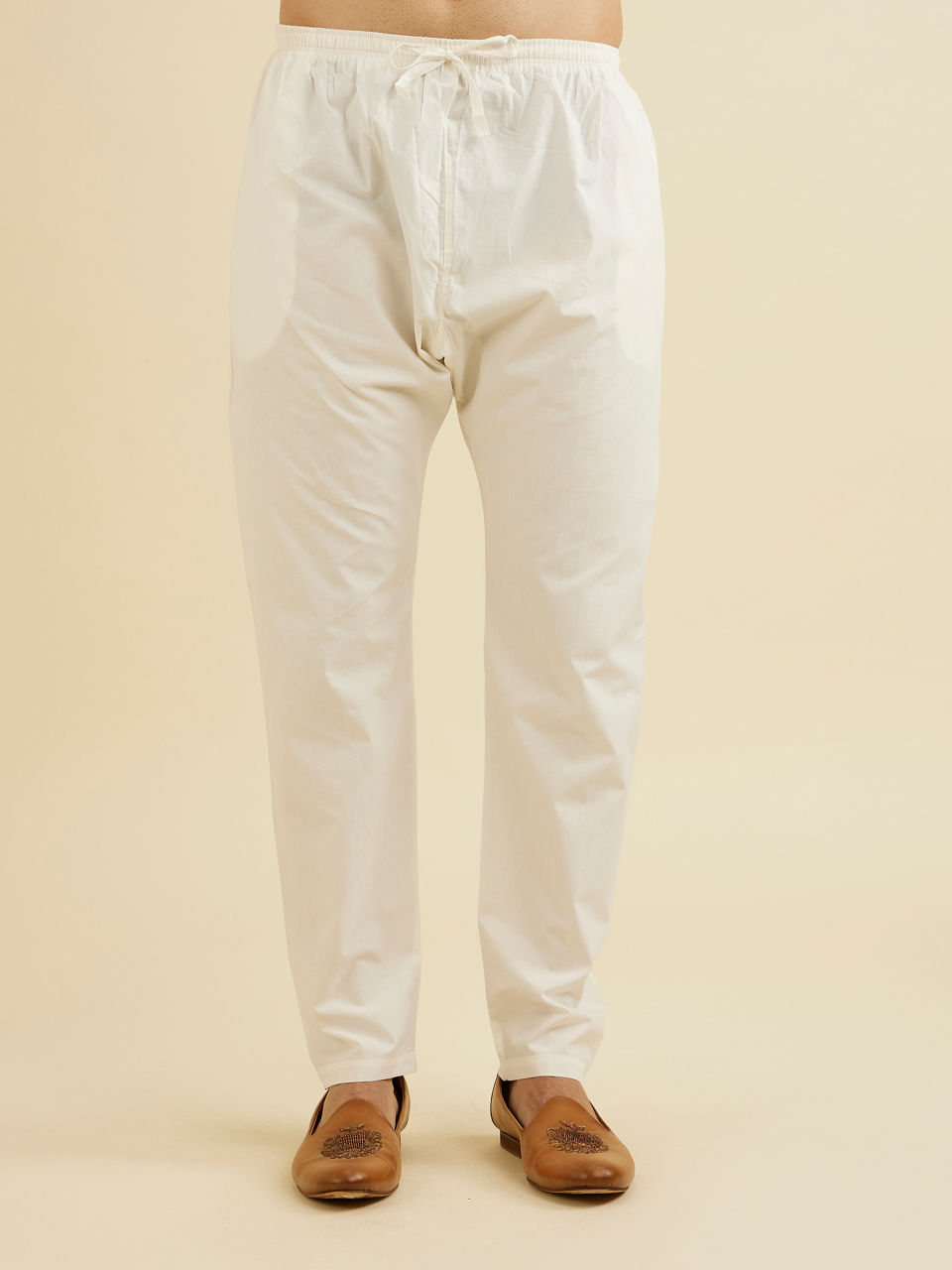 Manyavar Men Baby Pink Chikankari Embroidered Kurta Set