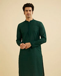 Manyavar Men Emerald Majesty Kurta Pajama