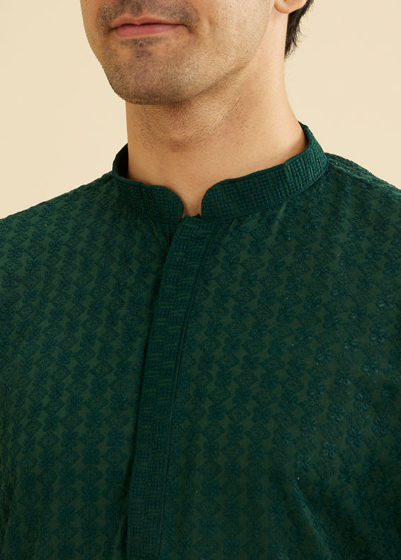 Manyavar Men Emerald Majesty Kurta Pajama