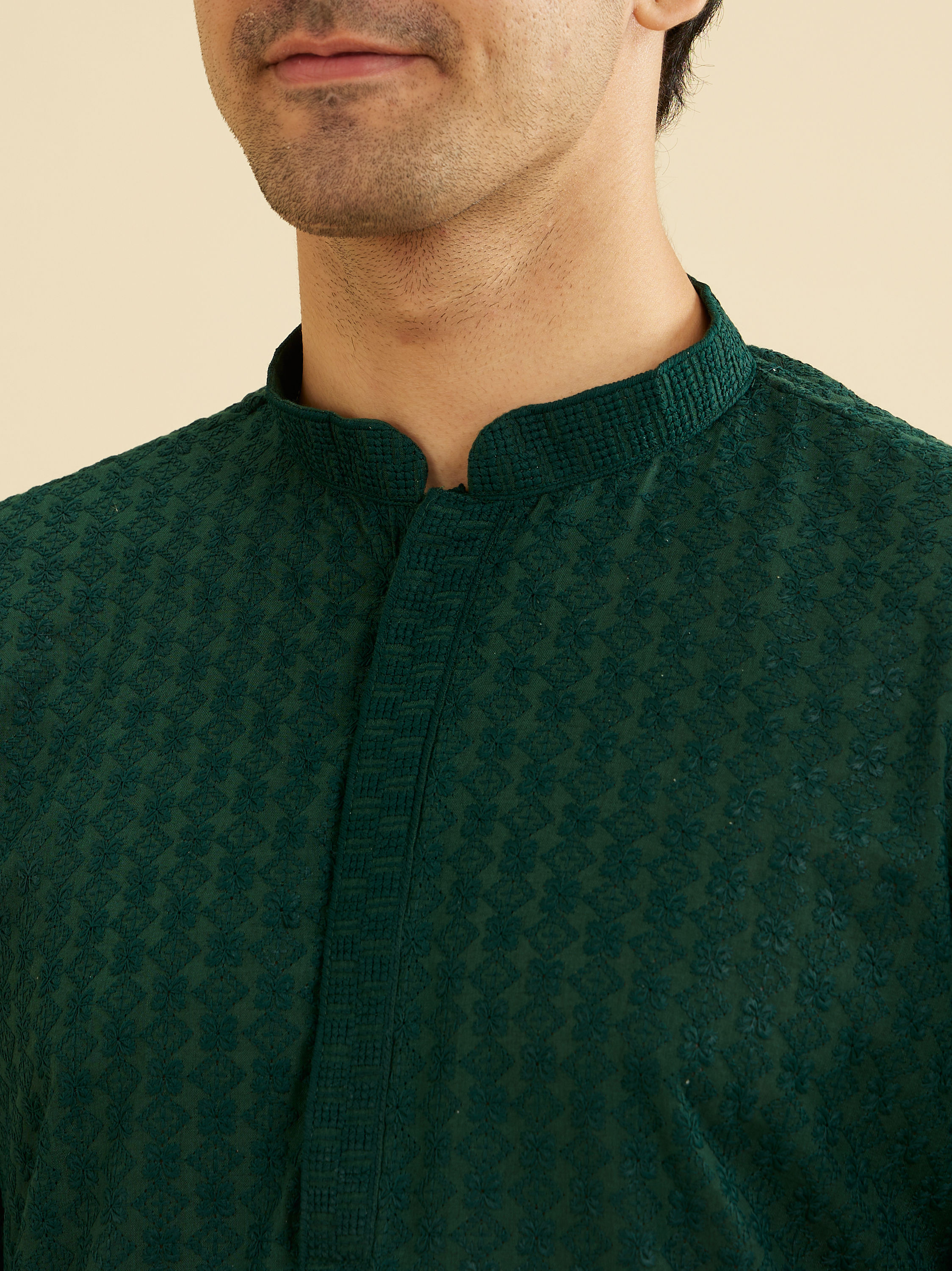 Manyavar Men Emerald Majesty Kurta Pajama