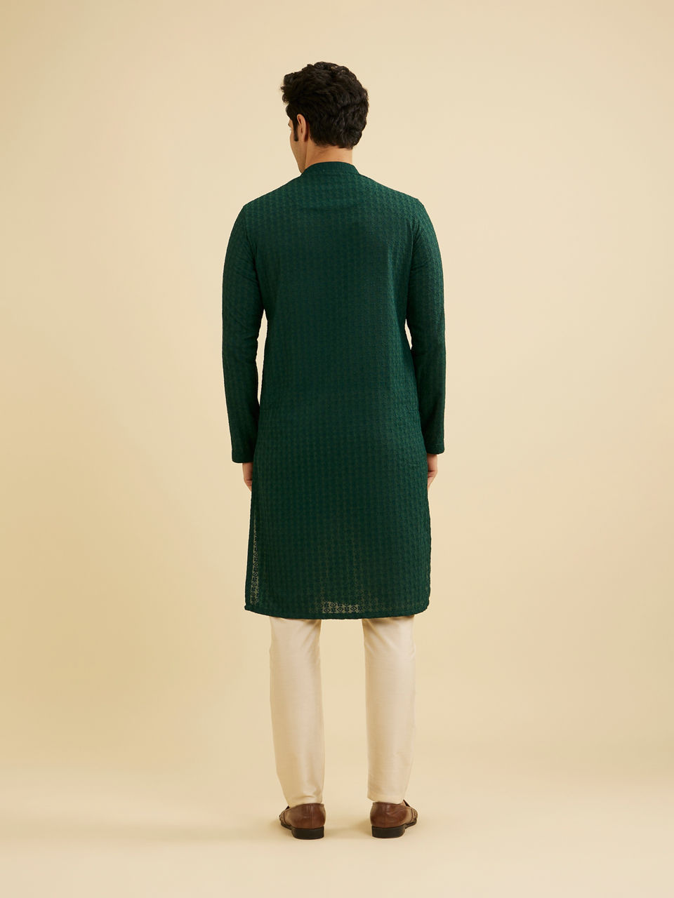 Manyavar Men Emerald Majesty Kurta Pajama