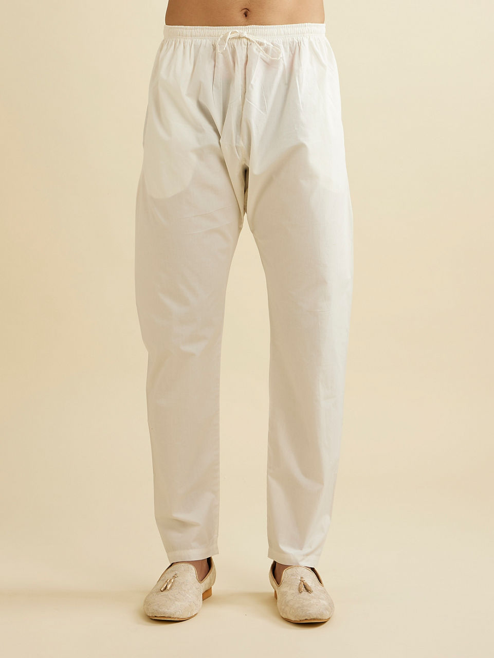 Manyavar Men Soft Green Chikankari Embroidered Kurta Set