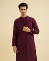 Manyavar Men Enchanting Wine Kurta Pajama image number 0