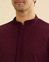 Manyavar Men Enchanting Wine Kurta Pajama image number 1