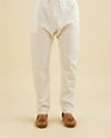 Manyavar Men Mustard Yellow Chikankari Embroidered Kurta Set