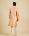 Manyavar Men Peach Brocade Elegance Kurta Pajama image number 5