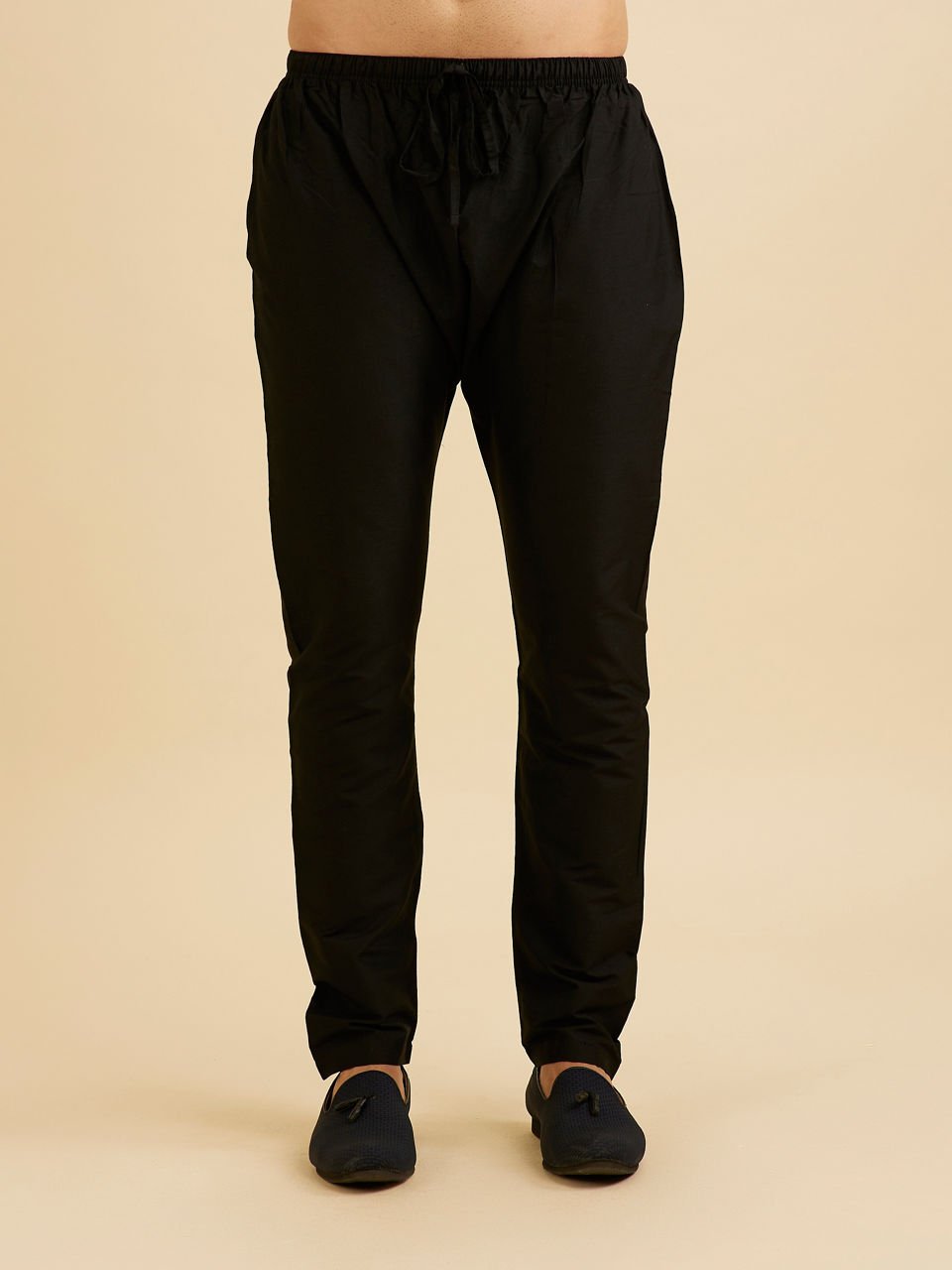 Manyavar Men Space Grey Ikat Inspired Patterned Kurta Set