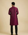 Manyavar Men Rani Pink Ikat Inspired Patterned Kurta Set