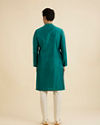 Manyavar Men Dazzling Teal Green Kurta Pajama