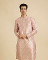 Pale Peach Jaal Printed Kurta Set