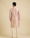 Manyavar Men Pale Peach Jaal Printed Kurta Set