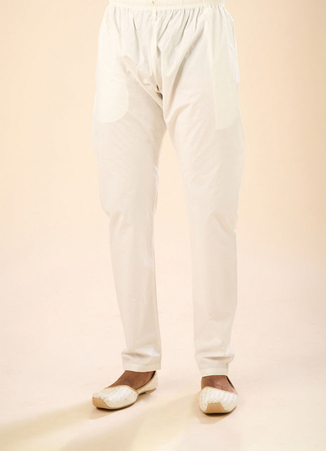 Manyavar Men Elegant Cream Kurta Pajama