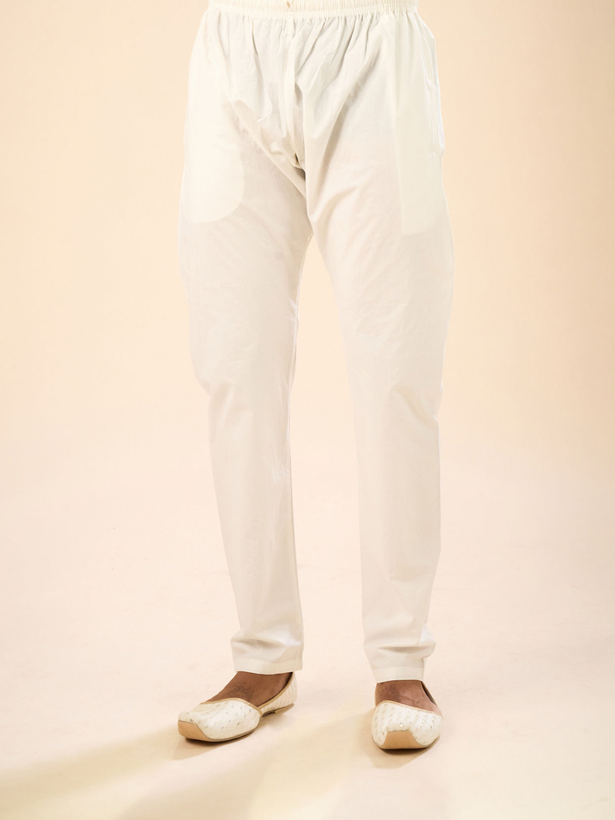 Manyavar Men Elegant Cream Kurta Pajama