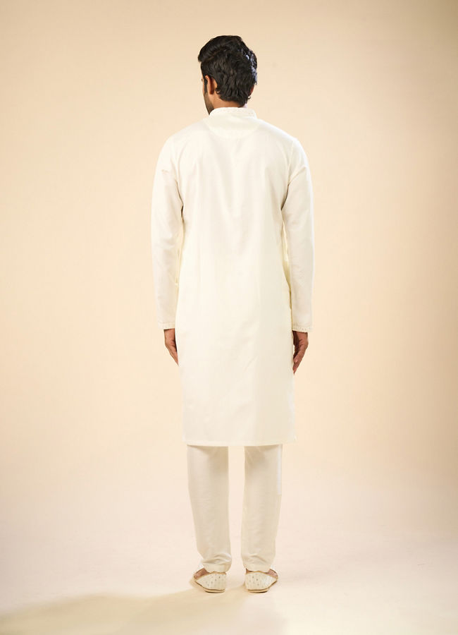 Manyavar Men Elegant Cream Kurta Pajama