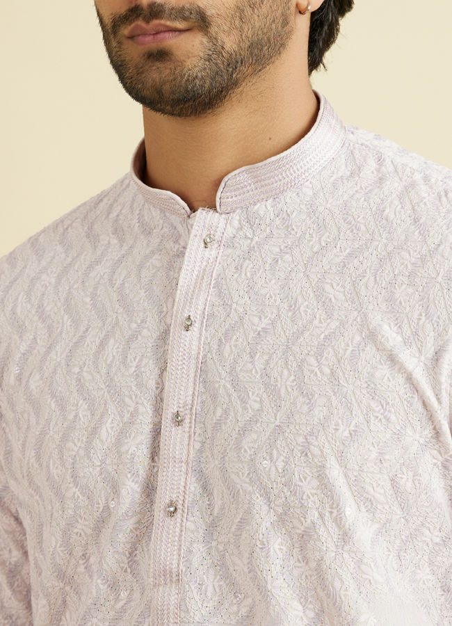 Manyavar Men Festive Pink Cotton Kurta Pajama