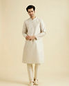 Manyavar Men Beige Festivity Kurta Pajama