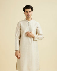 Manyavar Men Beige Festivity Kurta Pajama