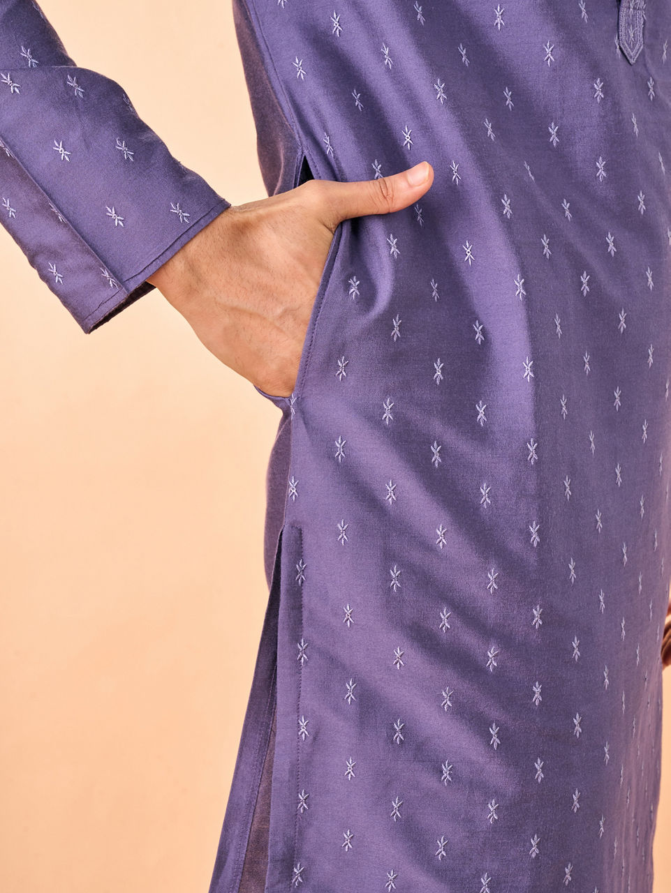 Manyavar Men Purple Splendour Kurta Pajama