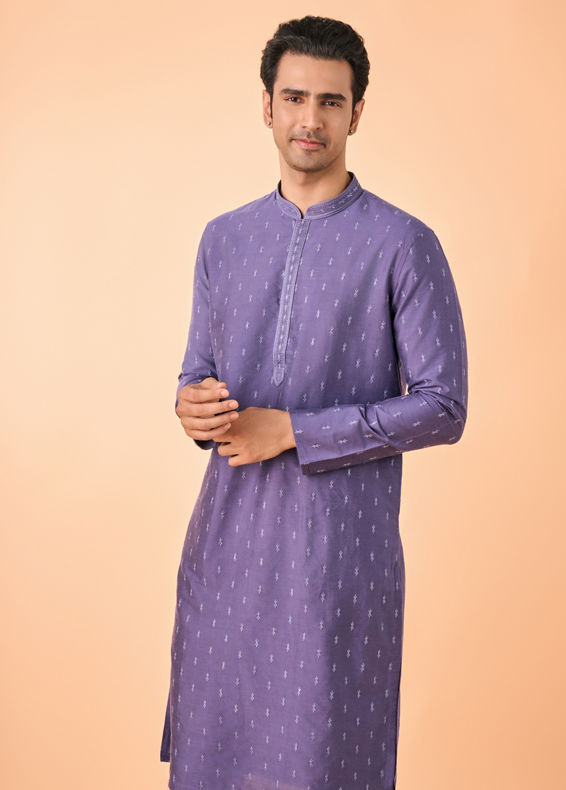 Manyavar Men Purple Splendour Kurta Pajama