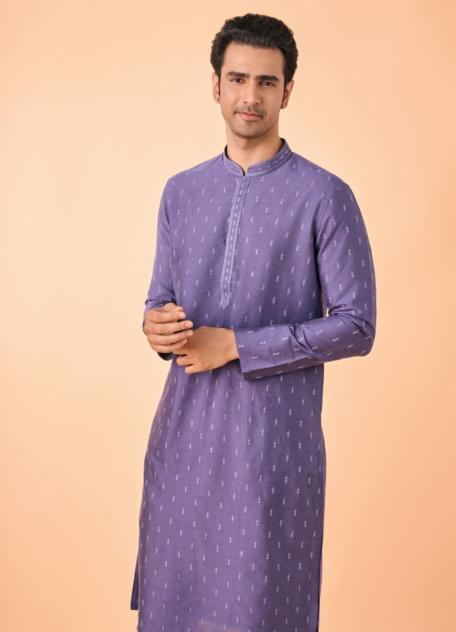 Manyavar Men Purple Splendour Kurta Pajama