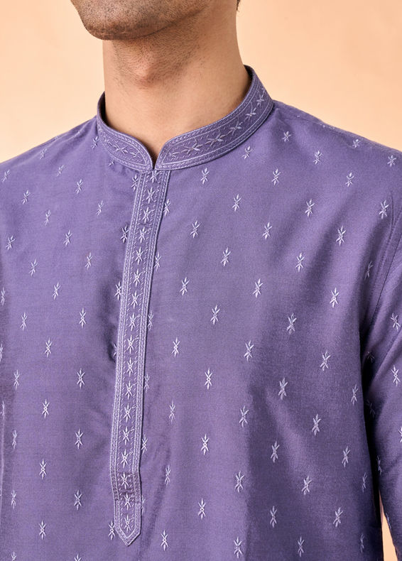 Manyavar Men Purple Splendour Kurta Pajama