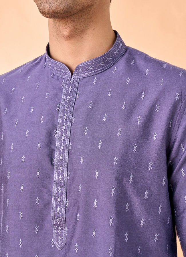 Manyavar Men Purple Splendour Kurta Pajama