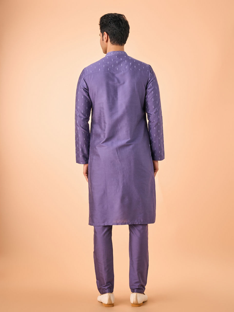 Manyavar Men Purple Splendour Kurta Pajama
