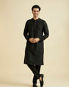 Manyavar Men Elegant Black Kurta Pajama