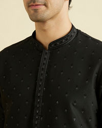 Manyavar Men Elegant Black Kurta Pajama