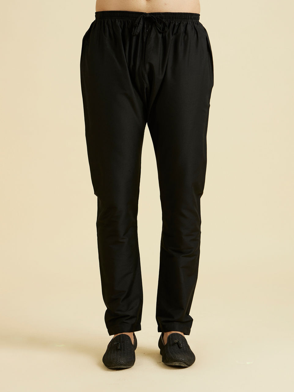 Manyavar Men Elegant Black Kurta Pajama