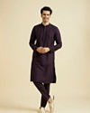 Manyavar Men Grand Purple Elegance Kurta Pajama