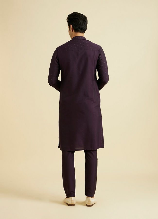 Manyavar Men Grand Purple Elegance Kurta Pajama