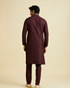 Manyavar Men Regal Wine Kurta Pajama Ensemble