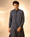 Manyavar Men Royal Blue Ensemble Kurta Pajama