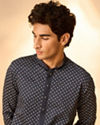 Manyavar Men Royal Blue Ensemble Kurta Pajama
