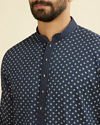 Manyavar Men Royal Blue Ensemble Kurta Pajama