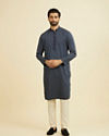Manyavar Men Royal Blue Ensemble Kurta Pajama