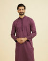 Purple Cotton Kurta Pajama Set