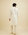 Manyavar Men Cream White Chikankari Kurta Set With Sequin Work