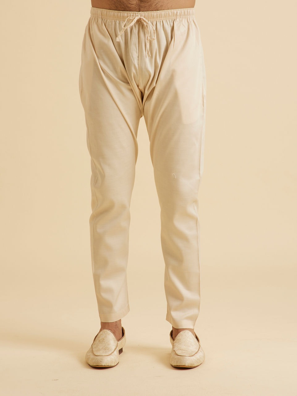 Manyavar Men Beige Awesome Aura Kurta Pajama