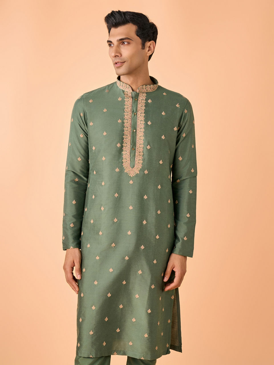 Manyavar Men Emerald Delight Kurta Pajama