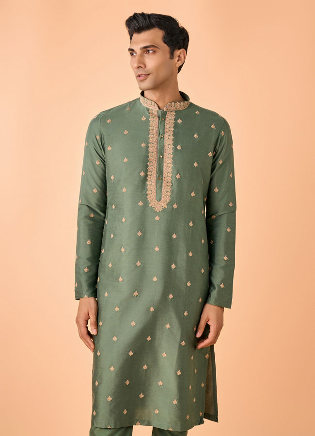 Manyavar Men Emerald Delight Kurta Pajama
