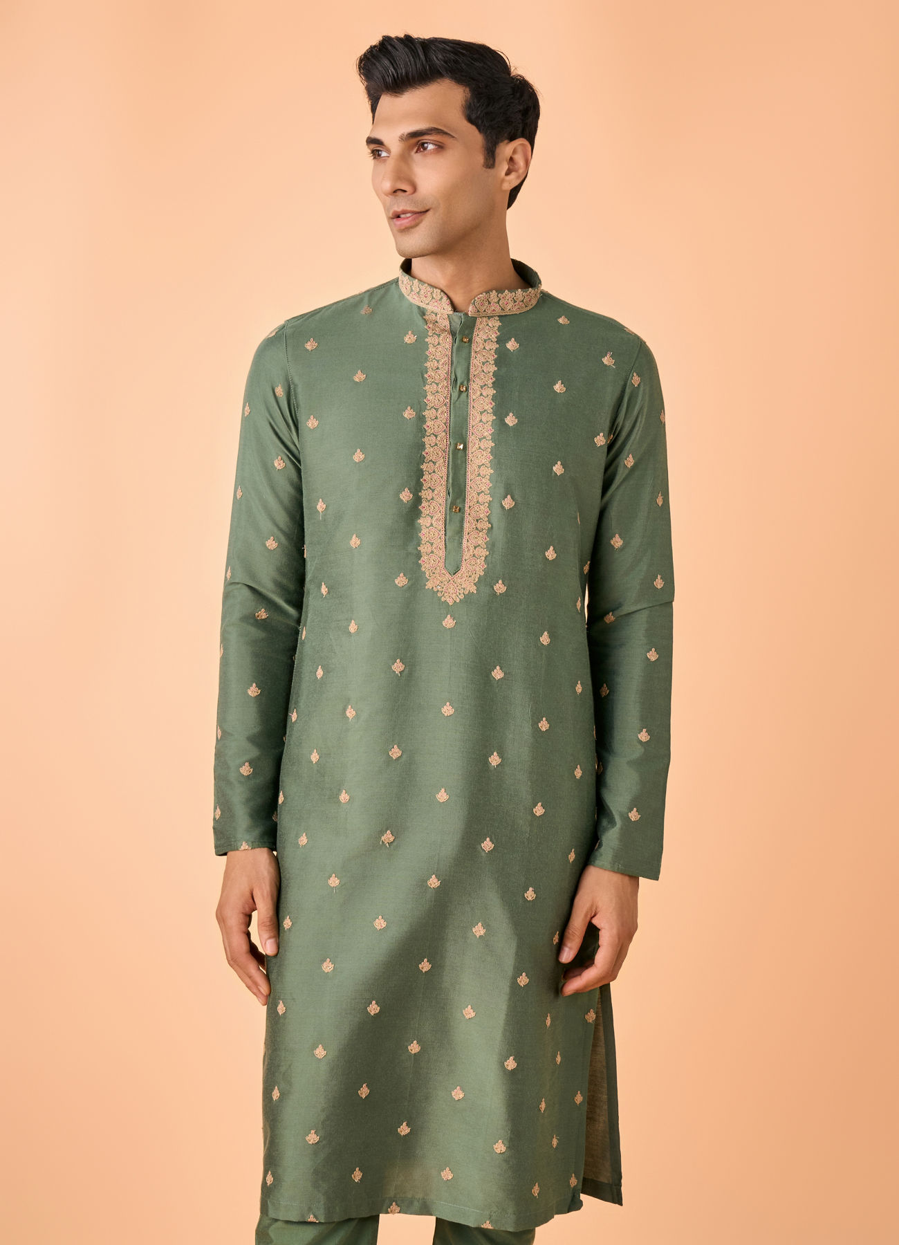 Manyavar Men Emerald Delight Kurta Pajama