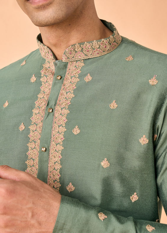 Manyavar Men Emerald Delight Kurta Pajama