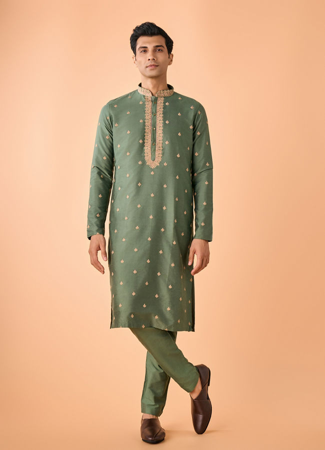 Manyavar Men Emerald Delight Kurta Pajama
