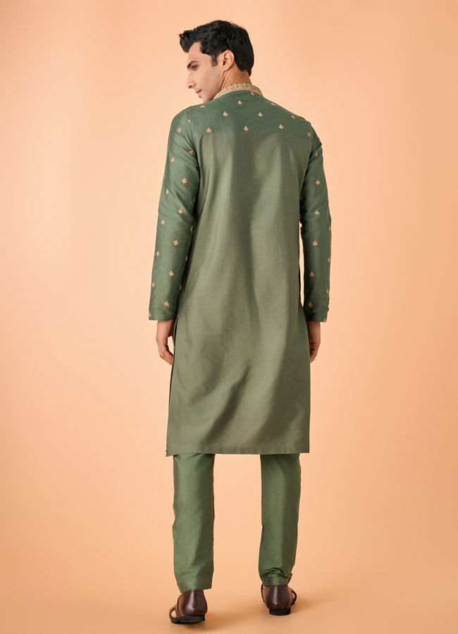 Manyavar Men Emerald Delight Kurta Pajama